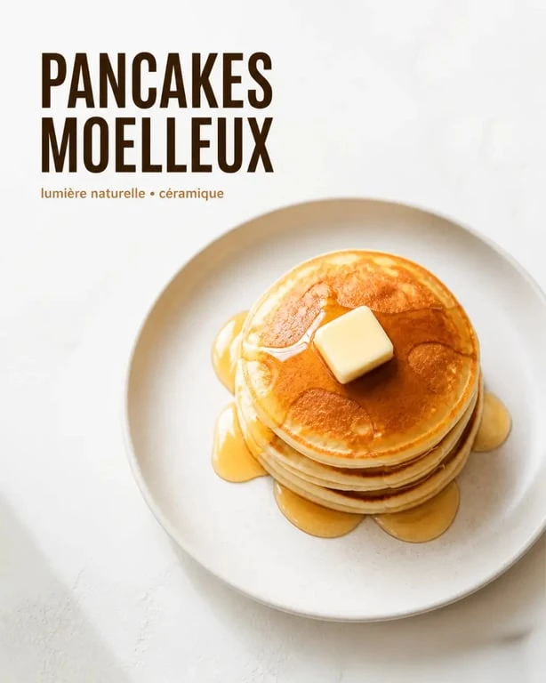 Pancakes moelleux préparés avec du bicarbonate alimentaire