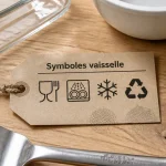Pictogrammes symbole vaisselle signification : verre, lave-vaisselle, recyclage