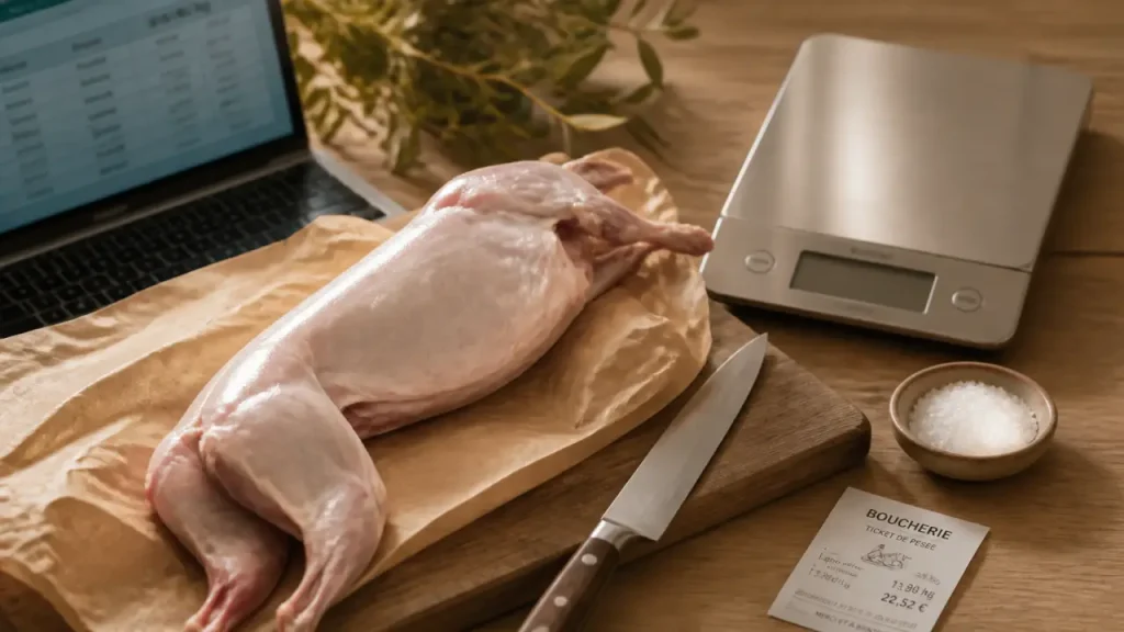 Prix lapin fermier au kilo : repères et pesée