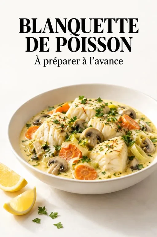 Plat de poisson à préparer à l'avance : blanquette de poisson crémeuse aux légumes