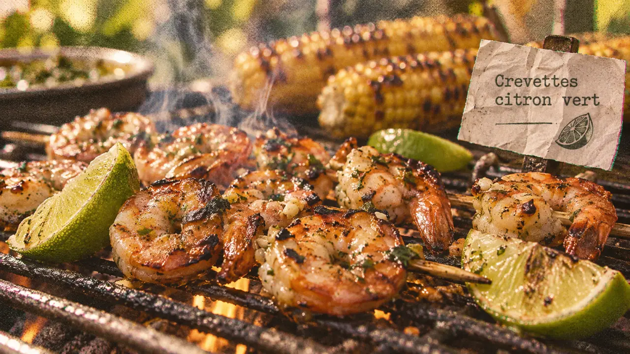 Que faire au barbecue pour changer : brochettes de crevettes au citron vert, barbecue