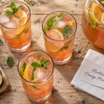 Recette cocktail sans alcool : mocktail orange menthe pétillant