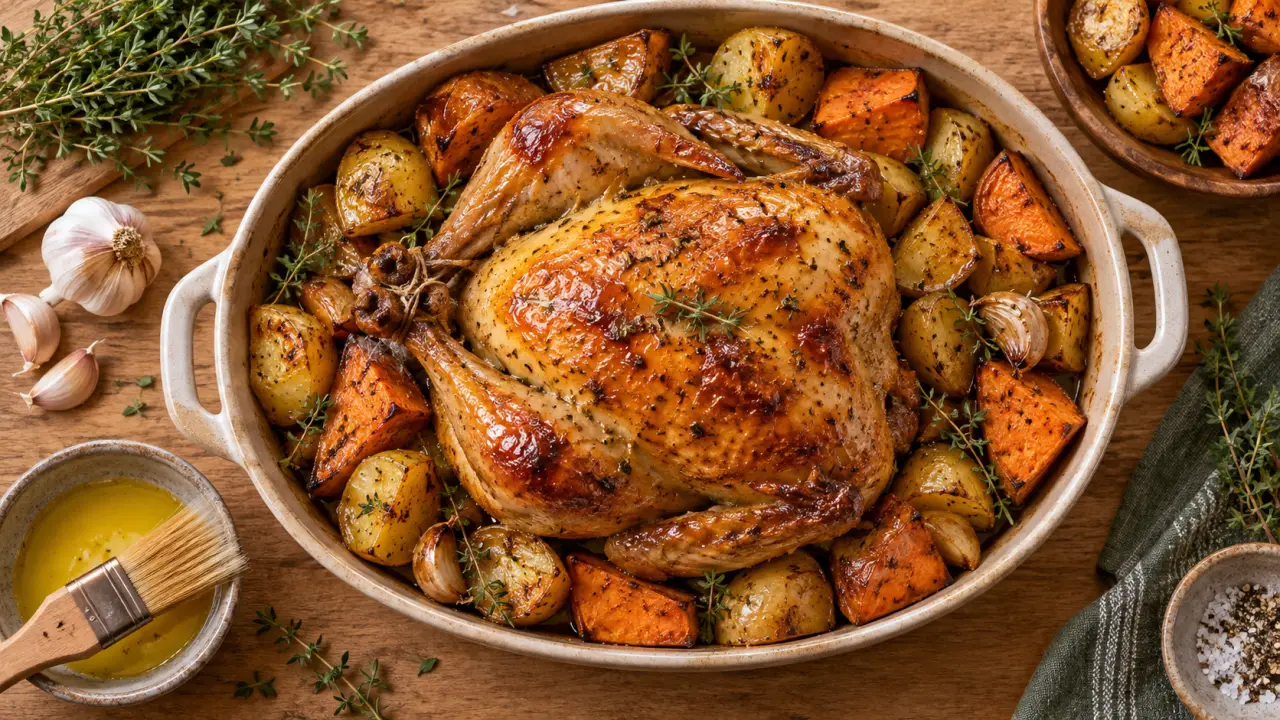 Recette poularde au four à 150 °C : peau dorée et chair moelleuse