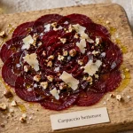 Carpaccio de betteraves rouges cuites, recettes et garnitures