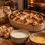 Recettes avec pain rassis : pudding bread and butter au four
