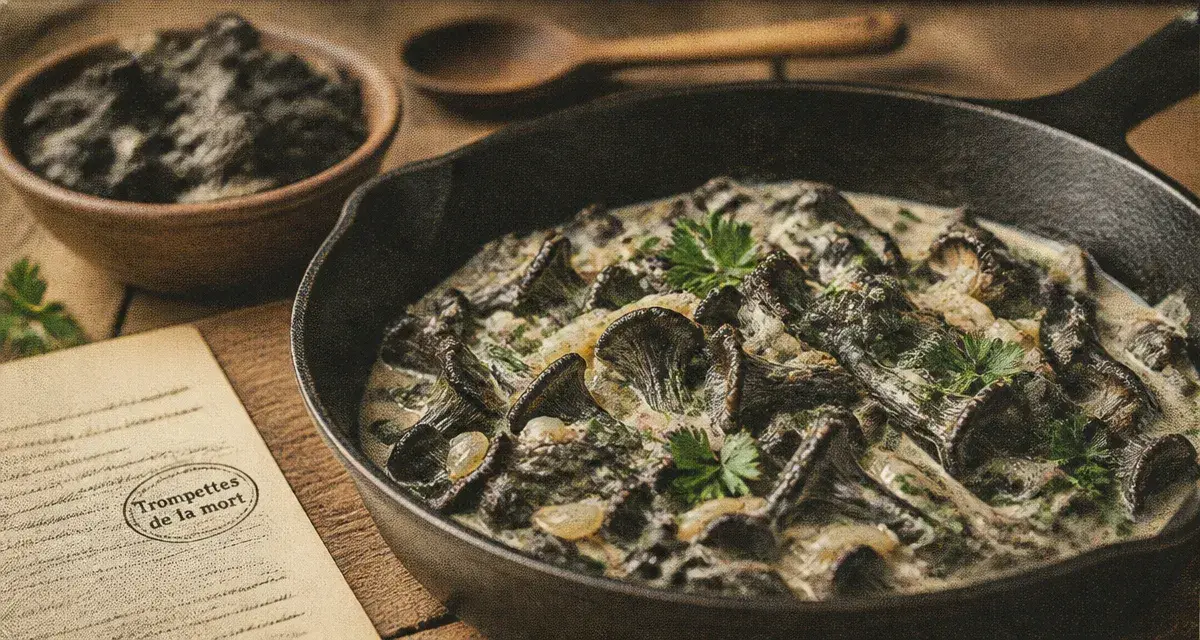 Trompettes de la mort recette facile à la poêle, sans sauce diluée