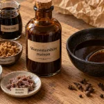 Photo sauce worcestershire recettes maison en bouteille ambrée